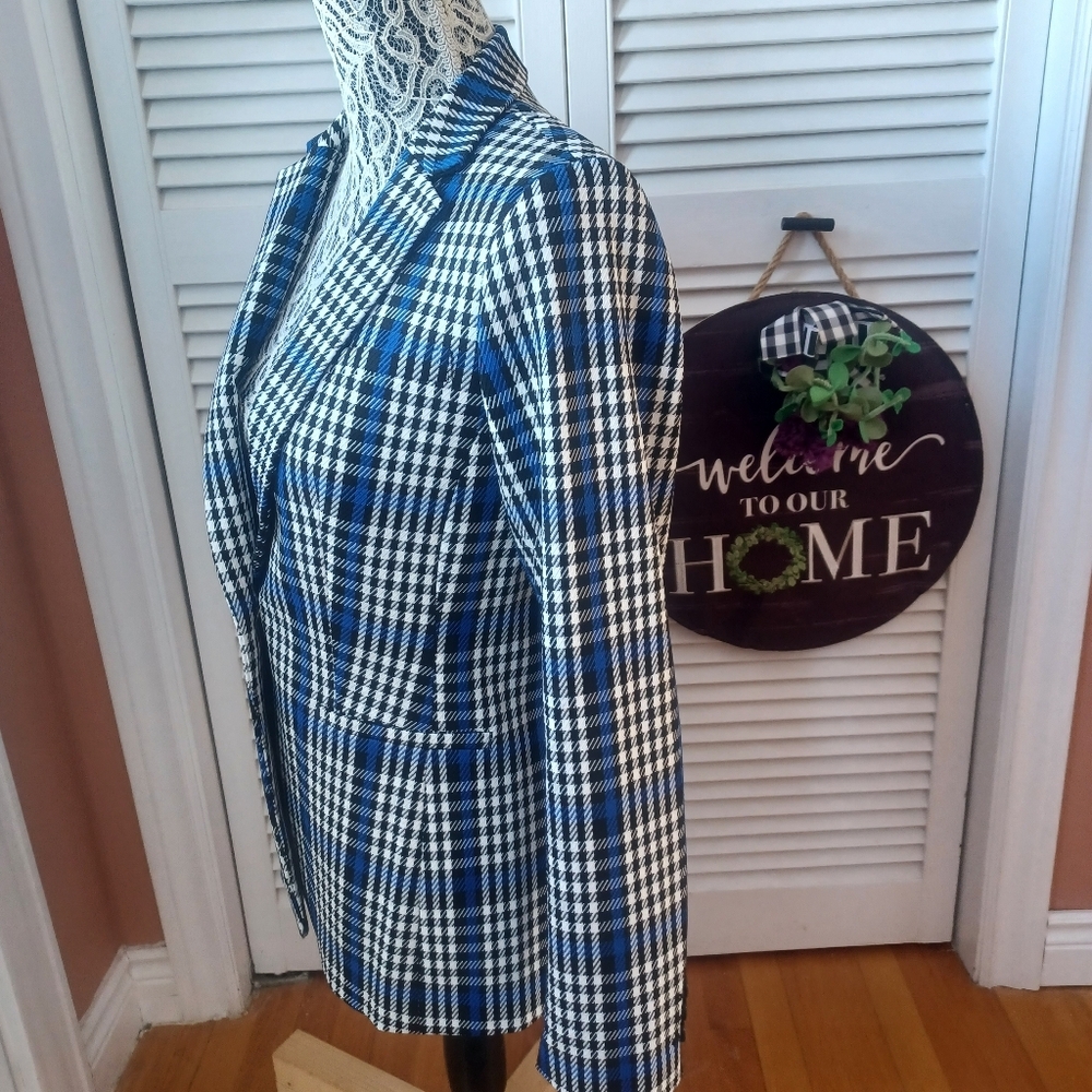 Banana Republic Long & Lean Plaid  Women's Blazer Size 6 Business Corporate - Picture 3 of 14